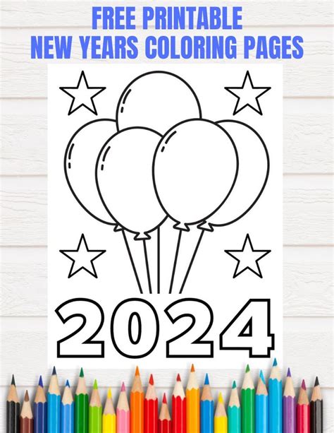 New Years Coloring Pages: Free Printables 2023 | Parties Made Personal