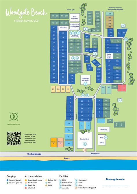 Woodgate Beach Caravan Park Map