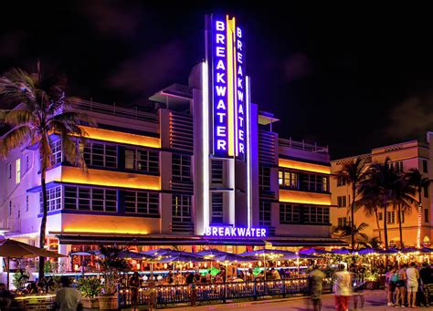 Breakwater Hotel in South Beach Photograph by Mark Chandler - Fine Art ...