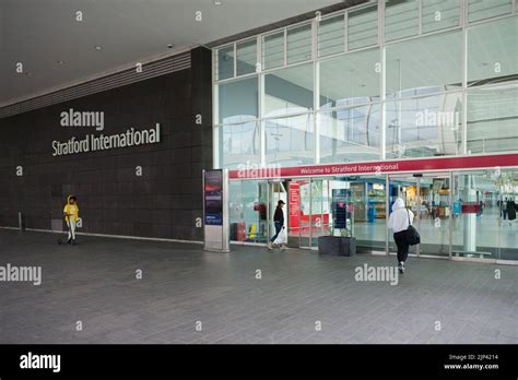 Entrance to Stratford International station in London Stock Photo - Alamy