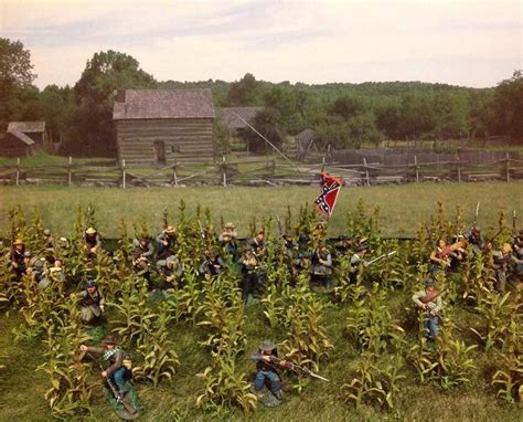 Confederates in the cornfield | Military diorama, Civil war confederate ...