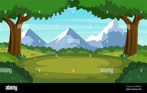 Cartoon forest background Stock Vector Image & Art - Alamy