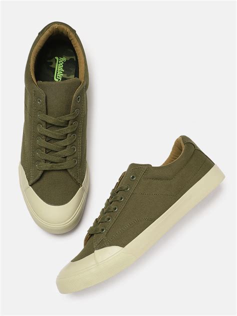 Buy Roadster Men Olive Green Sneakers - Casual Shoes for Men 11328384 ...