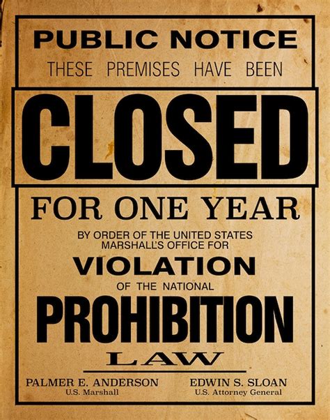 1920s Prohibition Posters