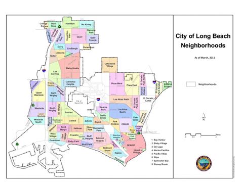 Long Beach California Printable Map Excerpt. This Vector Streetmap ...