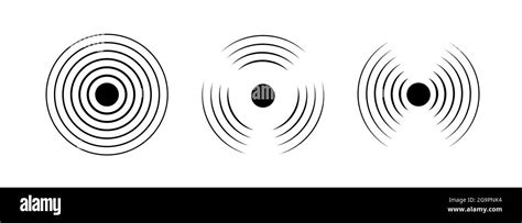 SIgnal sound wave icon circle. Pulse vector sonic digital graphic noise ...