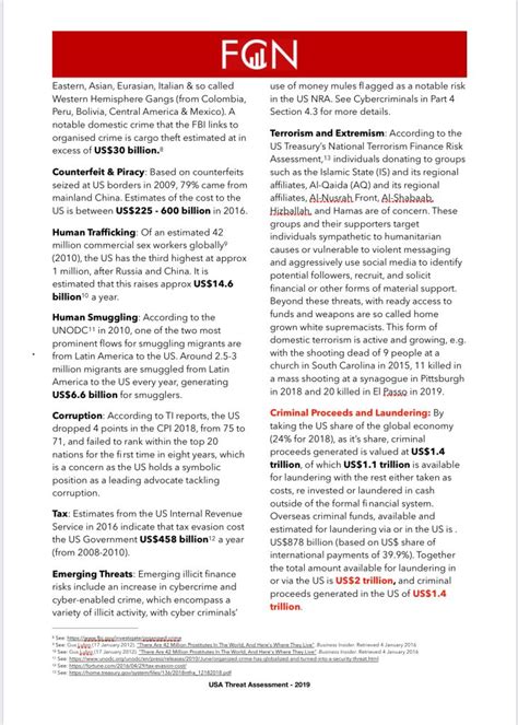 United States Country Threat Assessment by FCN - Financial Crime News