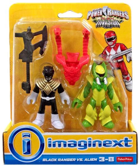 Power Rangers Alien Invasion Imaginext Black Ranger vs Alien Mini ...