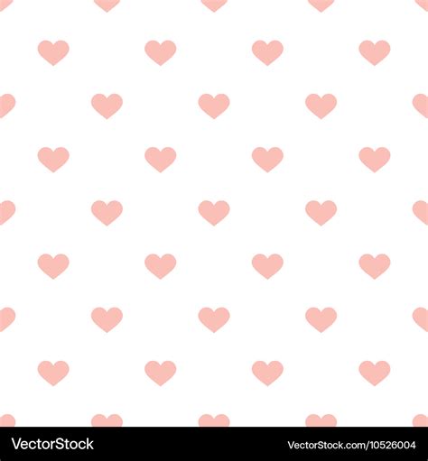 Tile pastel hearts on white background pattern Vector Image