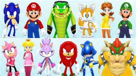 Mario And Sonic At The Olympic Winter Games Characters