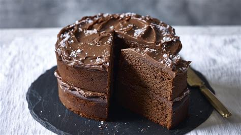 Salted chocolate cake recipe - BBC Food