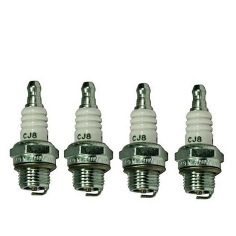 4x Champion CJ8 Spark Plugs fits Selected Victa 2 Stroke Mowers Trimmers