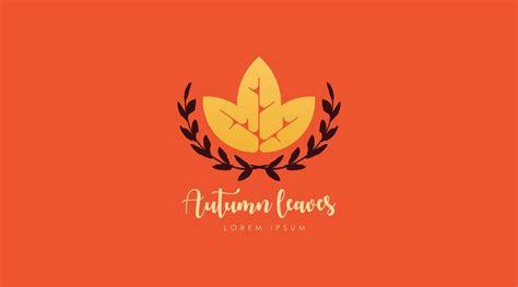 Autumn Logo Design Concept Vector Isolated in Black Background 5179350 ...