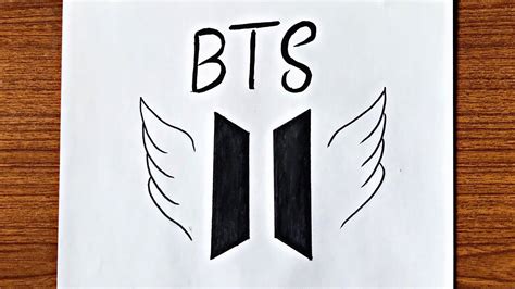 How to draw the bts logo step by step // Pencil drawing easy bts logo ...