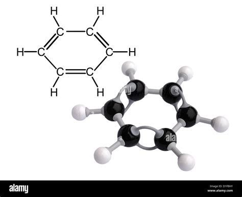 Molecular model of Benzene Stock Photo - Alamy