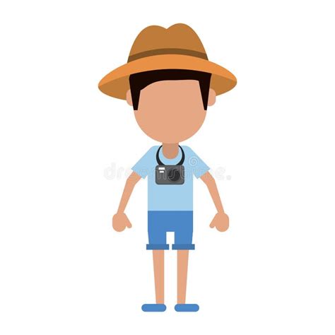 Tourist Man Avatar People Icon Stock Vector - Illustration of emoji ...