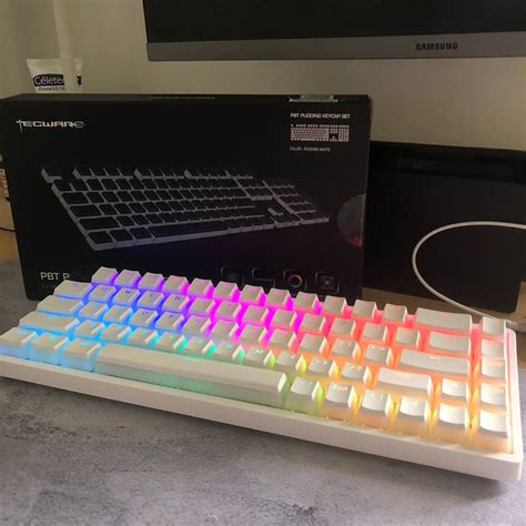 Tecware PBT Pudding Keycaps White Original Double Shot OEM, Computers ...