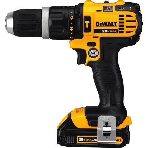 DEWALT DCD785C2 20-Volt MAX Lithium-Ion Cordless Compact Hammer Drill ...