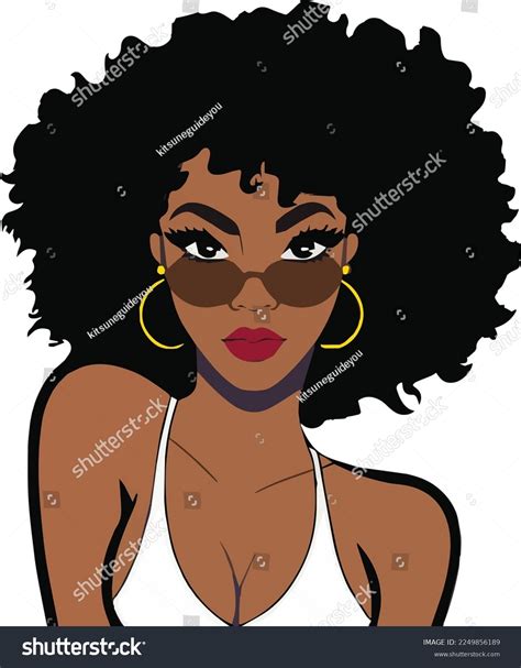 Vector Illustration Cartoon Black African Woman Stock Vector (Royalty ...