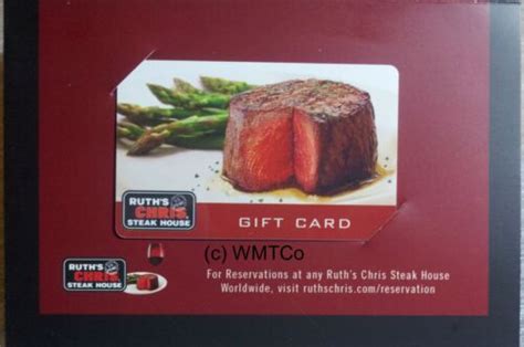 $100 RUTH'S CHRIS STEAKHOUSE GIFT CARD - FREE MAILING - 10% Discount to ...