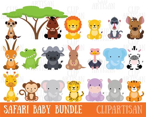 baby zoo animals clipart - Carlota Orozco