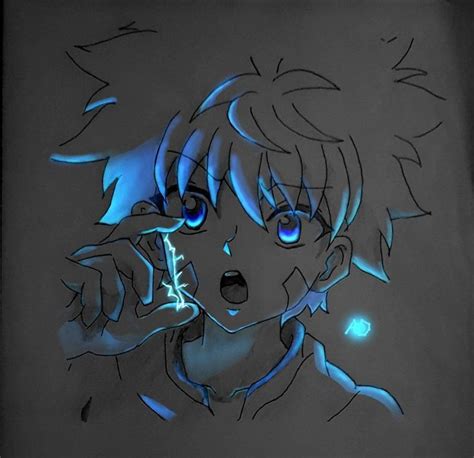 anime Glow Art Drawing Killua