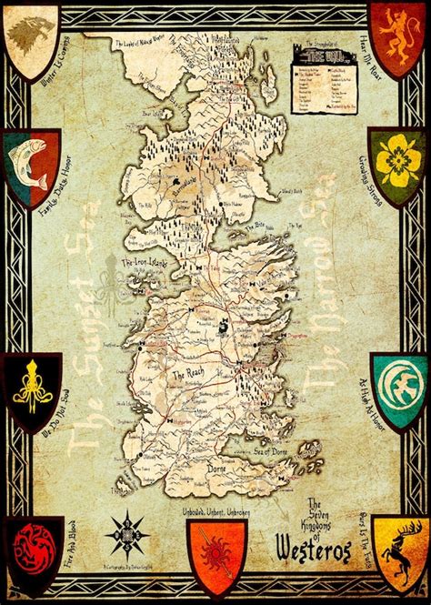 Westeros Map Poster - Etsy UK