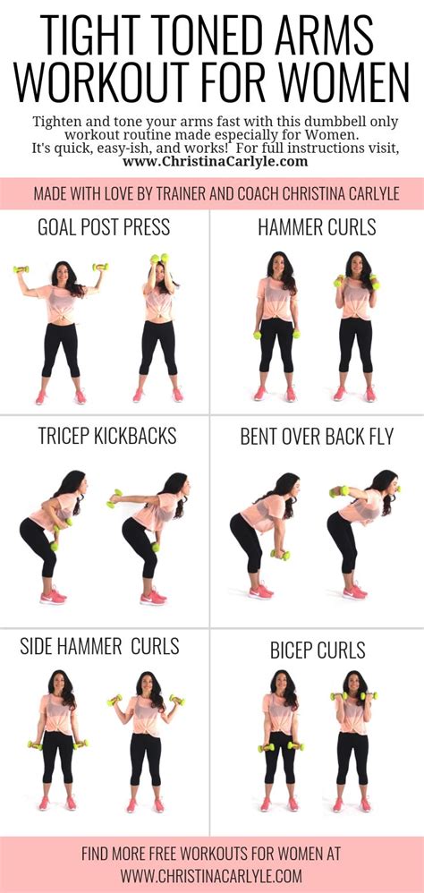 20 Minute Arm Workout with Dumbbells for Women to Tone up Fast ...