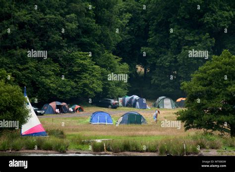 Camping tents in Windermere lake, England, UK Stock Photo - Alamy