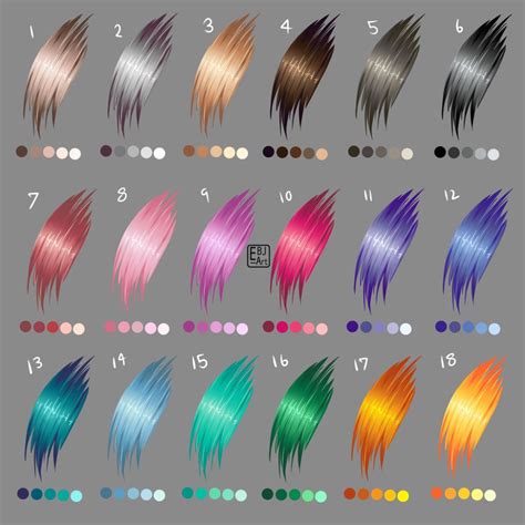 Hair color swatches by EBJ-Art on DeviantArt | Hair color swatches ...