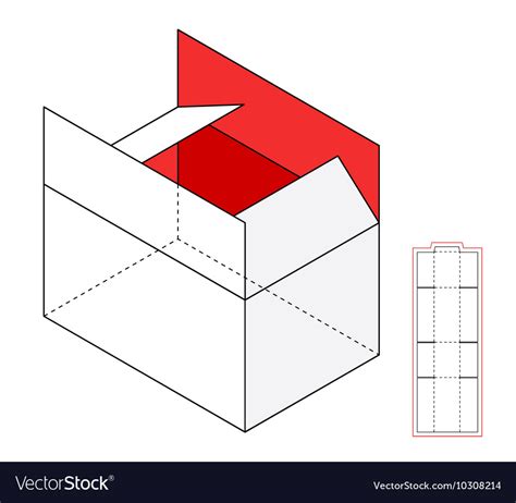 Simple box template Royalty Free Vector Image - VectorStock