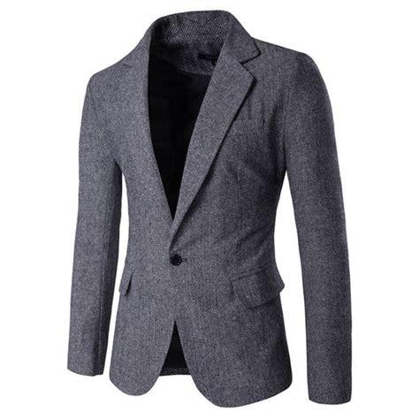 New Men Smart Casual Blazers Male Casual Business Coat Jacket Winter ...