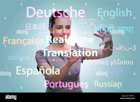 Concept of online translation from foreign language Stock Photo - Alamy