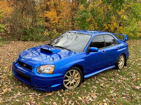 2004 Subaru Impreza Sedan Blue Awd Manual Wrx Sti