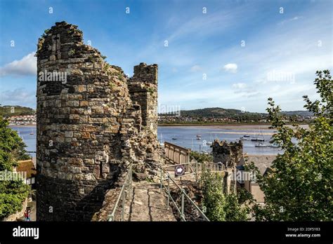 Conwy Town Walls; Wales Stock Photo - Alamy