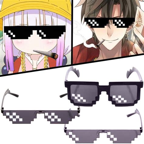 THUG LIFE GLASSES Deal With It Meme Sunglasses MLG Pixel Gamer Shades ...