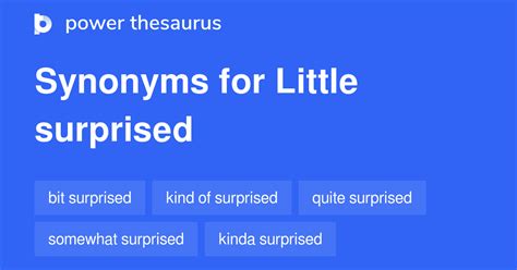 Little Surprised synonyms - 57 Words and Phrases for Little Surprised