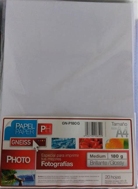 Papel Glossy Fotográfico 180 Grs A4 – Distribuidora Patagonia