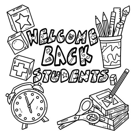 Back To School Welcome Back Students Isolated Stock Vector ...