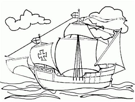 Christopher Columbus Ships Coloring Pages - Coloring Home