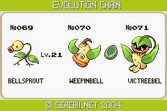 Weepinbell Evolution