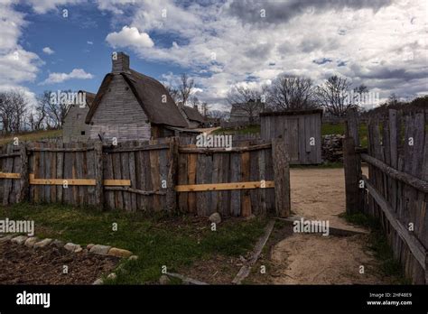 Pilgrim Village in Plymouth Massachusetts Stock Photo - Alamy