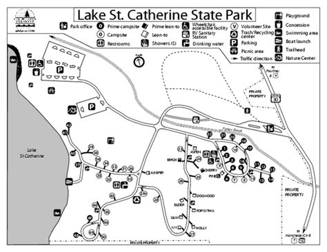 Lake St Catherine State Park Campground Map - Poultney Vermont 05764 ...