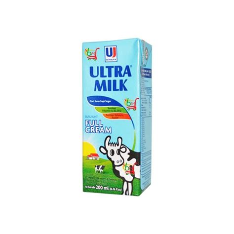 ultra milk uht 200 ml susu ultra varian full cream | Lazada Indonesia