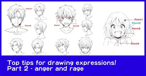 Top tips for drawing expressions! Part 2 – anger and rage - Anime Art ...