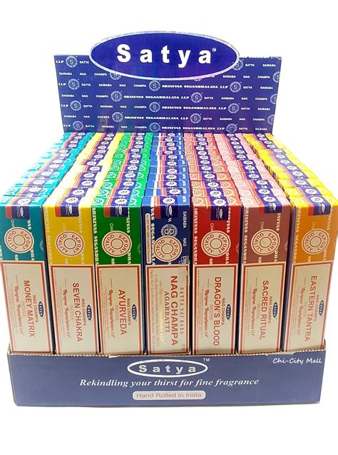 Buy (7-Pack/105g) - Satya Nag Champa Incense Sticks | Assorted Gift Set ...