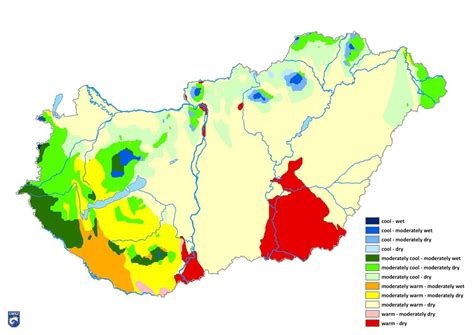 Climate map of Hungary | Hungria