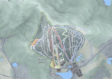 Elk Mountain Ski Resort Map Digital Art by Powder Addicts - Fine Art ...