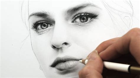 Drawing and Shading a Female Face with Pencils - "In a Dream" - YouTube