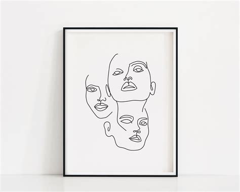 How To Do Line Art Faces - canvas-smorgasbord